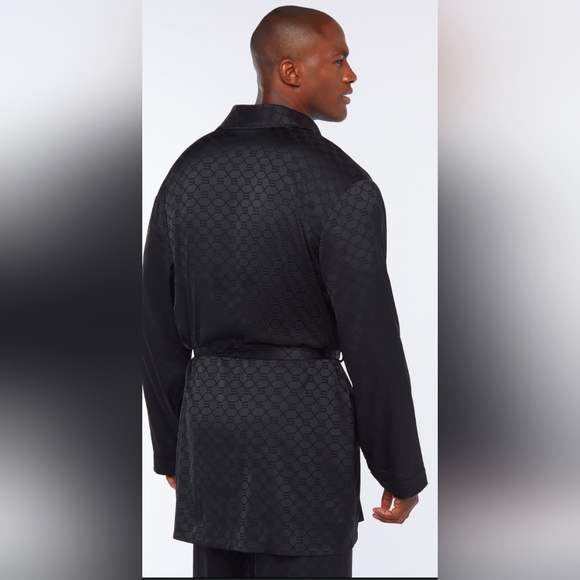 Savage X Fenty Men's Smoking Jacket In Black Caviar - Picture 4 of 6